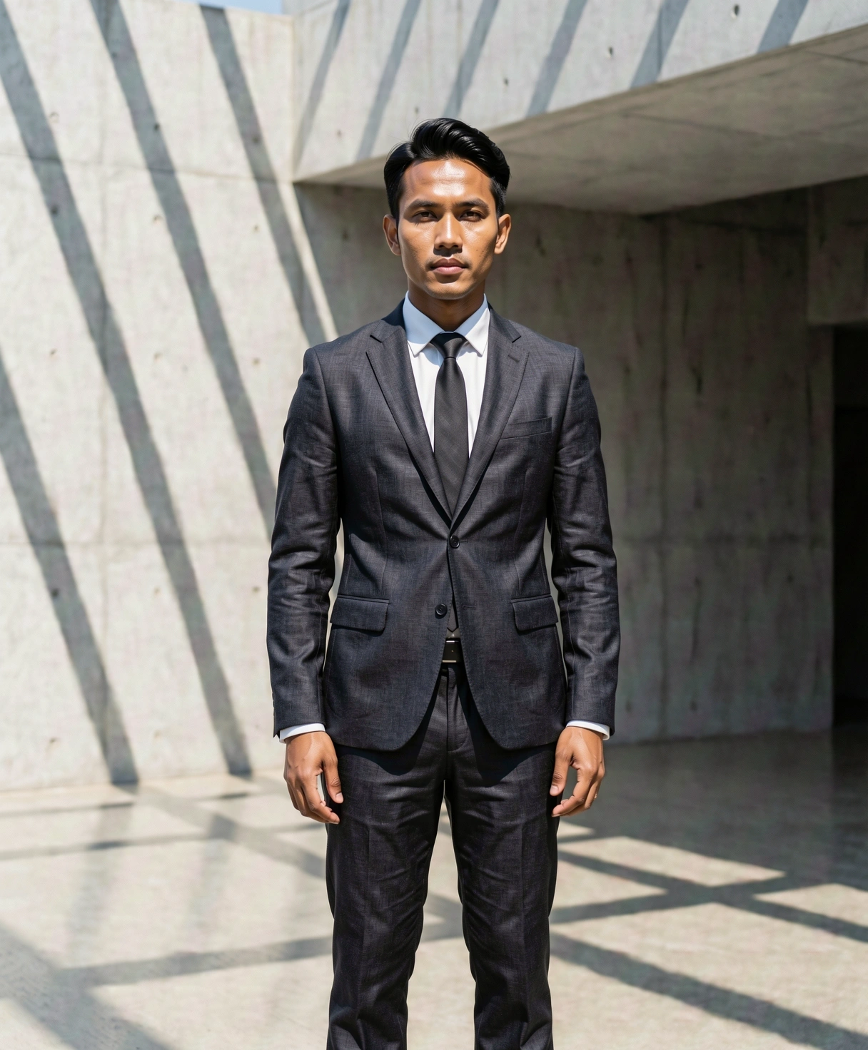 Pria modern dengan setelan jas tailor